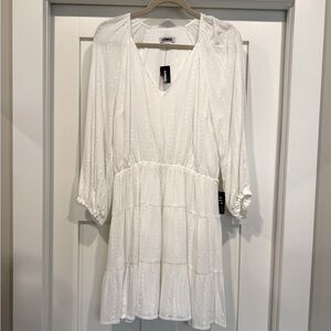 NWT Express white embroidered dress sz Med